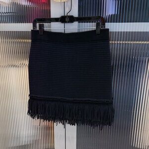 Black Fringe Skirt